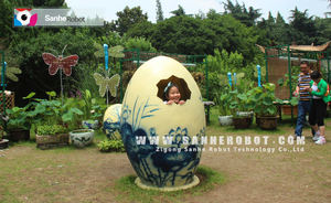 Modelo para incubar de huevo de dinosaurio de fibra de vidrio de tamaño pequeño - Product Image 5