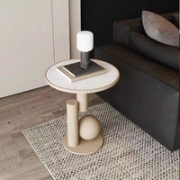 Table d'appoint en fer durable, écologique et adaptée aux chats, style moderne et minimaliste, design de luxe léger, pour un salon facile à aménager