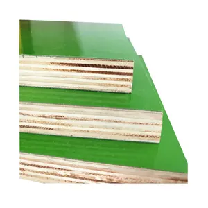 ZEEMO顶级质量1220x2440x18mm绿色Pp涂层覆膜胶合板，用于建筑模板