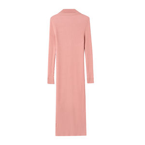 Personnalisable dames élégante robe de soirée de luxe hiver robe en tricot femmes confortable laine col bénitier OEM étage-longueur robe - Product Image 2