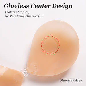 Backless güçlü yapışkan silikon meme sutyen ince cilt silikon jel sutyen yapıştırıcı görünmez kaldırma kullanımlık Pasties meme koruyun - Product Image 4
