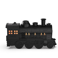 AromaTrain Diffuseur Ultrasonique-Humidificateur Train à Vapeur Anneaux Colorés et Aromathérapie aux Huiles Essentielles