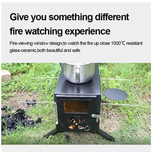 <span class=keywords><strong>Estufa</strong></span> ardiente <span class=keywords><strong>con</strong></span> lado para acampar al aire libre Calefacción Cocina Tienda caliente - Product Image 5