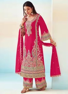 Costume élégant Salwar Kameez de style indien et pakistanais pour femmes Broderie lourde et Dupatta Parfait pour les mariages et les célébrations - Product Image 3