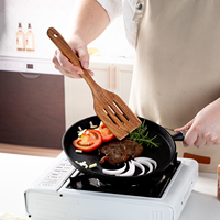 Ensemble d'ustensiles de cuisine en bois de teck de qualité alimentaire Offre Spéciale