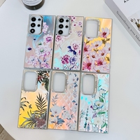 Étui papillon fleur de luxe pour Samsung Galaxy S25 Plus S24 S22 Ultra S23 FE A15 A25 A35 A55 A14 A34 A54 Placage Laser Couverture