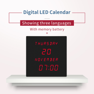 CHEETIE Đồng Hồ Lịch Ngày Tháng Kỹ Thuật Số LED Gắn Tường Lớn Trực Tiếp Từ Nhà Máy CP38 Có Logo Của Khách Hàng - Product Image 5