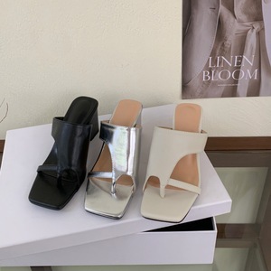 Sandalias de Tacón Alto con Punta Abierta, Ligeras, de Moda, para Mujer, Verano 2026, Cuero Genuino, Venta al Por Mayor - Product Image 1