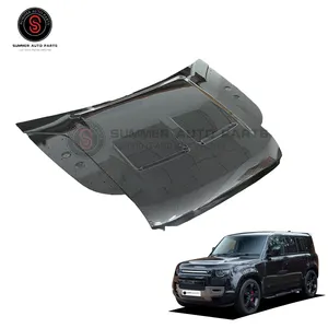 Oem Dry Carbon Fiber Stain Svr Bonnet Auto Car Parts Front Engine Hood Cover For Land Rover Defender 90 110