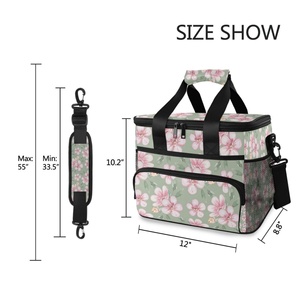 Nouveauté : Sac isotherme de pique-nique personnalisé avec logo, grand format, motif floral, pour le stockage des aliments, sac à déjeuner thermique - Product Image 5