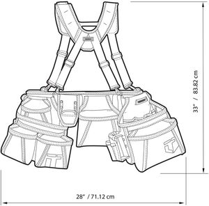 Free sample <b>Tool</b> <b>Belt</b> for Men, 26 Pockets Heavy Duty <b>Tool</b> Pouch, Magnet Holster Nail Utility Toolbelt Detachable Adjustable - Product Image 5