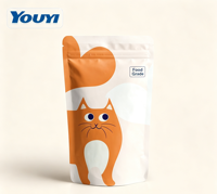 YOUYI Sac d'emballage alimentaire pour chats et chiens 500g 1kg 2kg, pochette refermable à fermeture éclair, personnalisable OEM