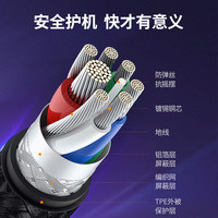 Green Alliance Mobile Game Bendy untuk Kabel Data Nilon Tipe-C US305 PD30/20W Pengisian Cepat untuk IPhone14/13