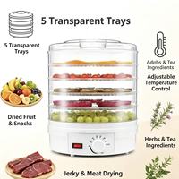 Nieuwe elektrische voedseldroger, design voor op het aanrecht, regelbare temperatuur, fruit- en jerkymaker, groente- en dierenvoedseldroger