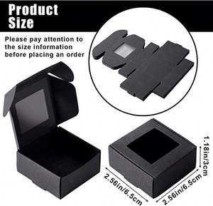 Wholesale <b>Recycled</b> Mini Kraft Paper <b>Box</b> With Window for Bootles for Favor Treat Bakery Candy - Product Image 2