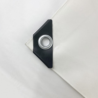 Bâche en PVC blanc 100% polyester 1000D 20x20 900G, robuste, imperméable, pour camions et remorques, avec motif enduit