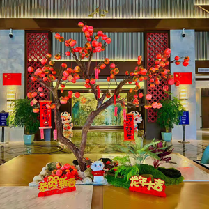 <span class=keywords><strong>Arbre</strong></span> de kaki artificiel, fruits rouges réalistes, résistant aux UV, pour la décoration de la maison, du jardin, du restaurant - Product Image 2