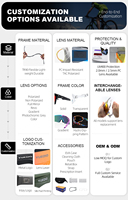 Lunettes de sécurité OEM, lunettes de sport, monture TR90 avec 3 verres PC interchangeables, anti-impact, équipement de protection oculaire pour le sport
