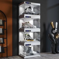 Boîte à chaussures intelligente anti-fourmis, fabriquée en usine, épaissie, style luxe léger, moderne et simple, pour baskets, en plastique pliable fait main