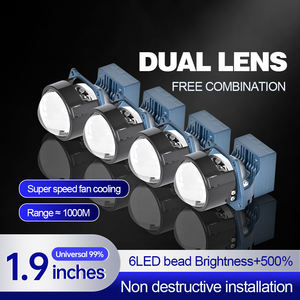 2025 nuevo Mini Bi LED proyector lente faros 1,9 pulgadas 60W alta potencia alto haz bajo H4 accesorios de coche 6000K Temperatura de Color - Product Image 3