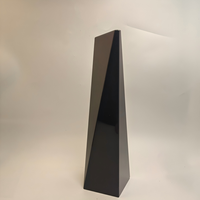 Plaque gravée au laser en cristal noir poli à la main, étanche, centre de table moderne