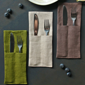 <span class=keywords><strong>Couverts</strong></span> en lin argenterie support <span class=keywords><strong>pochette</strong></span> pour 2 & 3 <span class=keywords><strong>couverts</strong></span> naturel délavé <span class=keywords><strong>pochette</strong></span> à <span class=keywords><strong>couverts</strong></span> Double porte-fourchette en lin doux - Product Image 1