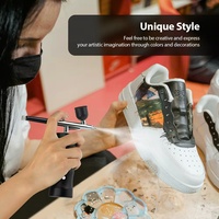Aérographe multifonctionnel avec compresseur pour nail art, peinture sur gâteaux, peinture sur chaussures et tissus