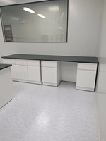 Poste de travail modulaire de laboratoire directement de l'usine, table de laboratoire robuste avec armoires