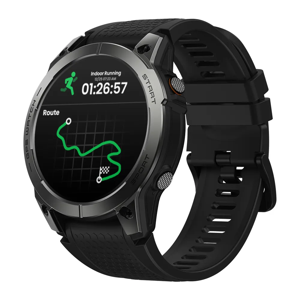 Zeblaze Stratos 3 Pro GPSอุปกรณ์สวมใส่Smartwatch Hombre AMOLED BTโทรความเครียดติดตามกีฬากลางแจ้งสมาร์ทนาฬิกาสําหรับผู้ชายผู้หญิง