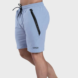 Shorts décontractés personnalisés pour hommes, couleur unie, 100% coton, taille élastique, nouveaux shorts de sport pour hommes - Product Image 2