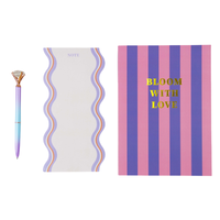 Papeterie Cadeau Ensemble Bloc-notes Diamant Stylo Fournitures D'écriture De Luxe Mignon École Bureau Accessoires Creative Journal Kit