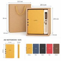 Ensemble cadeau carnet et stylo A5 B5 A6 avec boîte cadeau et sac de transport, logo personnalisé pour les réunions de bureau, les remises de diplômes, les cadeaux d'appréciation pour les enseignants