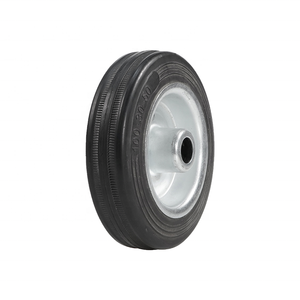 Fabrikdirektverkauf 3-4 Zoll Massivkautschuk-Industrie-Roller mit verzinktem Eisenkern seitlich befestigte Räder - Product Image 3