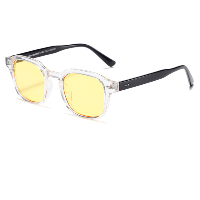 Comfortable Transparent Full Rim Square Frame UV400 Protection Fashion Sunglasses 2026 Trendy Custom Eyewear