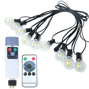 G40 Globe Clear Bulbs <span class=keywords><strong>String</strong></span> <span class=keywords><strong>Lights</strong></span> Interior/Exterior Batería recargable Decoración de Navidad Luz Impermeable Colgando Paraguas Patio - Product Image 6