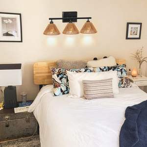 Lámpara colgante de ratán bohemio YULIN JIAFU, <span class=keywords><strong>ventilador</strong></span> de <span class=keywords><strong>techo</strong></span> de repuesto, cubiertas de bombillas, pantallas de luz para accesorios de iluminación colgantes - Product Image 2