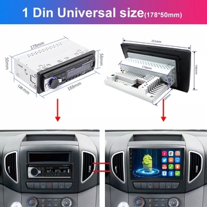 Reproductor Multimedia Universal <span class=keywords><strong>para</strong></span> coche, pantalla táctil, 1 Din, 9 pulgadas, Audio estéreo, sistema <span class=keywords><strong>Android</strong></span>, Radio con Carplay - Product Image 4