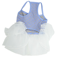 Robe pour chien à pois tendance avec dentelle, jupe respirante en maille pour chiot, vêtements à volants pour petits chiens