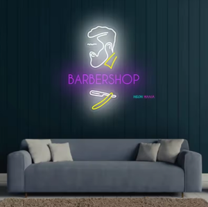 <span class=keywords><strong>ป</strong></span>้ายไฟนีออนโฆษณาทรงผมผู้ชายแบบปรับแต่งได้ โมดูล LED ใช้พลังงานแบตเตอรี่ กันน้ำระดับ IP54 ตั้งพื้นได้ หลายสี - Product Image 5