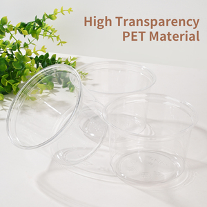 Thương Mại Dùng Một Lần Bộ Đồ Ăn Bằng Nhựa Dày Bát Trong Suốt Với Nắp Cho Thức Ăn Vật Nuôi Và Sữa Bán Buôn Takeaway Bao Bì - Product Image 3