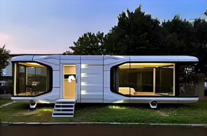 Casa <span class=keywords><strong>de</strong></span> cápsulas Volferda prefabricada <span class=keywords><strong>de</strong></span> lujo para exteriores, insonorizada, transpirable, moderna, <span class=keywords><strong>de</strong></span> visión amplia, cápsula espacial para el hogar - Product Image 6