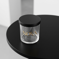 Vases à bougies de luxe personnalisés, pots en verre uniques, pots à bougies vides de 8 oz et 10 oz avec couvercles et boîtes personnalisées, pots à bougies en verre