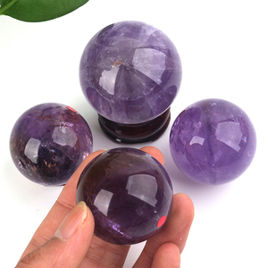 High Quality Wholesale Gemstone <b>Crystal</b> <b>Ball</b> Big Amethyst Sphere for Feng Shui Decoration Polished Technique - Product Image 3