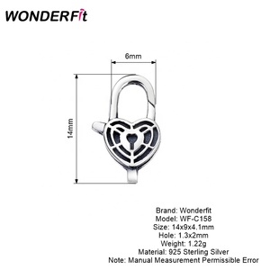 Boucles de serrure à clé en argent oxydé 925, fermoir homard en forme de filet de toile <span class=keywords><strong>d</strong></span>'<span class=keywords><strong>araignée</strong></span> pour bracelet et collier - Product Image 6