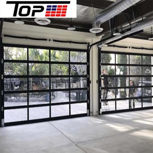 Porte <span class=keywords><strong>de</strong></span> <span class=keywords><strong>garage</strong></span> à double vitrage 16x7 avec <span class=keywords><strong>deux</strong></span> ouvre-<span class=keywords><strong>portes</strong></span> <span class=keywords><strong>de</strong></span> <span class=keywords><strong>garage</strong></span> et porte piétonne - Ensemble complet - Product Image 3