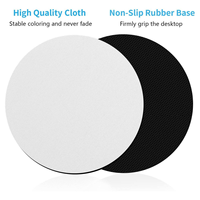 Tapis de souris ronds, tapis de bureau personnalisés en couleur, bords cousus