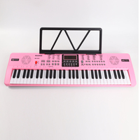 Órgano Electrónico de 61 Teclas para Niñas, Teclado Musical Portátil de Plástico, Juguete Instrumento Musical para Niños