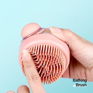 Lindo cepillo de baño de silicona suave para perros con champú de masaje para el cuidado de mascotas con dispensador de jabón y champú - Product Image 4