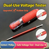 Testeur de tension double usage, stylo tournevis multifonction à double embout (Phillips et plat) 3 mm, finition plastique mate, OEM, haute précision 150 mm