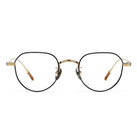 Dernières lunettes optiques en titane pur tendance monture or rose revêtement de couleur IP jante complète forme de coeur conception classique légère